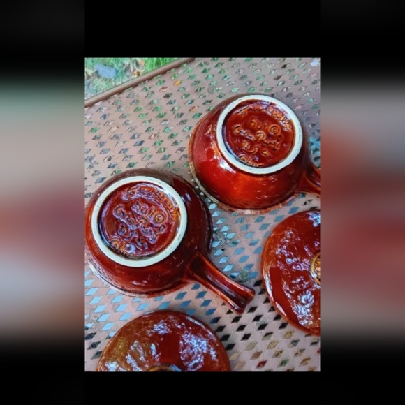 2 vintage Hull USA Brown Drip Glaze Oven Proof Bean Pot bowls with lids - Picture 7 of 7
